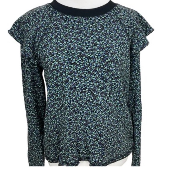 Something Navy (Revolve) Navy Floral Sweatshirt - Size XS - Picture 1 of 5